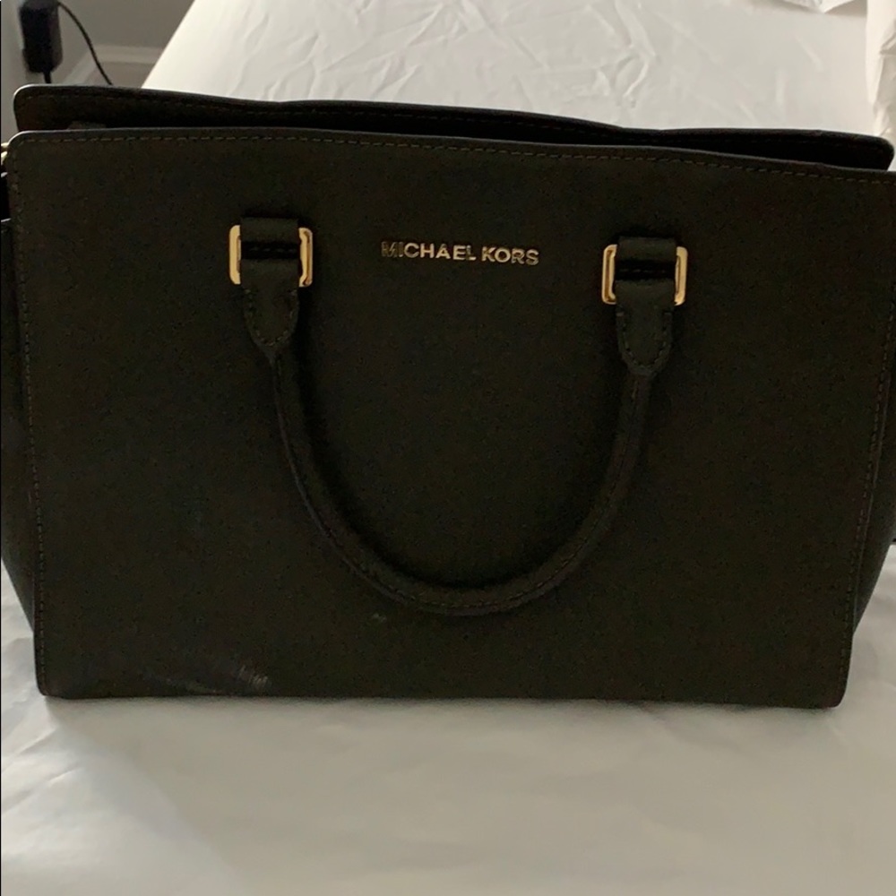 Michael Kors olive green handbag